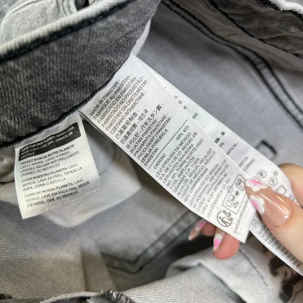 Levi's 514 Straight Jeans Men Gray Denim Stretch Pockets Classic Zip Fly - 31X31